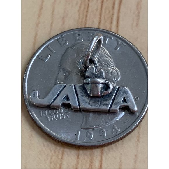 .925 Java Cup Sterling Silver Jewelry Charm - Picture 2 of 4